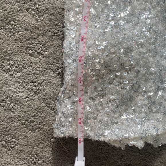 Betsy Adam V-Neck Cutout-Detail Sequinned IvorySilver 4 - Picture 16 of 16